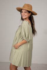 FINAL SALE - Wildleaf Sage Mini Dress