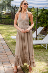 Effortless Charm Smocked Strap Maxi Dress