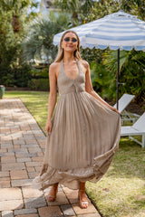 Effortless Charm Smocked Strap Maxi Dress