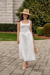 FINAL SALE - Sunset Romance White Eyelet Maxi Dress