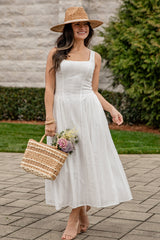 FINAL SALE - Sunset Romance White Eyelet Maxi Dress