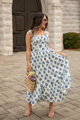 FINAL SALE - Island Heiress White Floral Maxi Dress