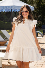 FINAL SALE - Romantic Angel White Mini Dress