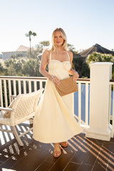 FINAL SALE - Sunlit Daisy Yellow Midi Dress