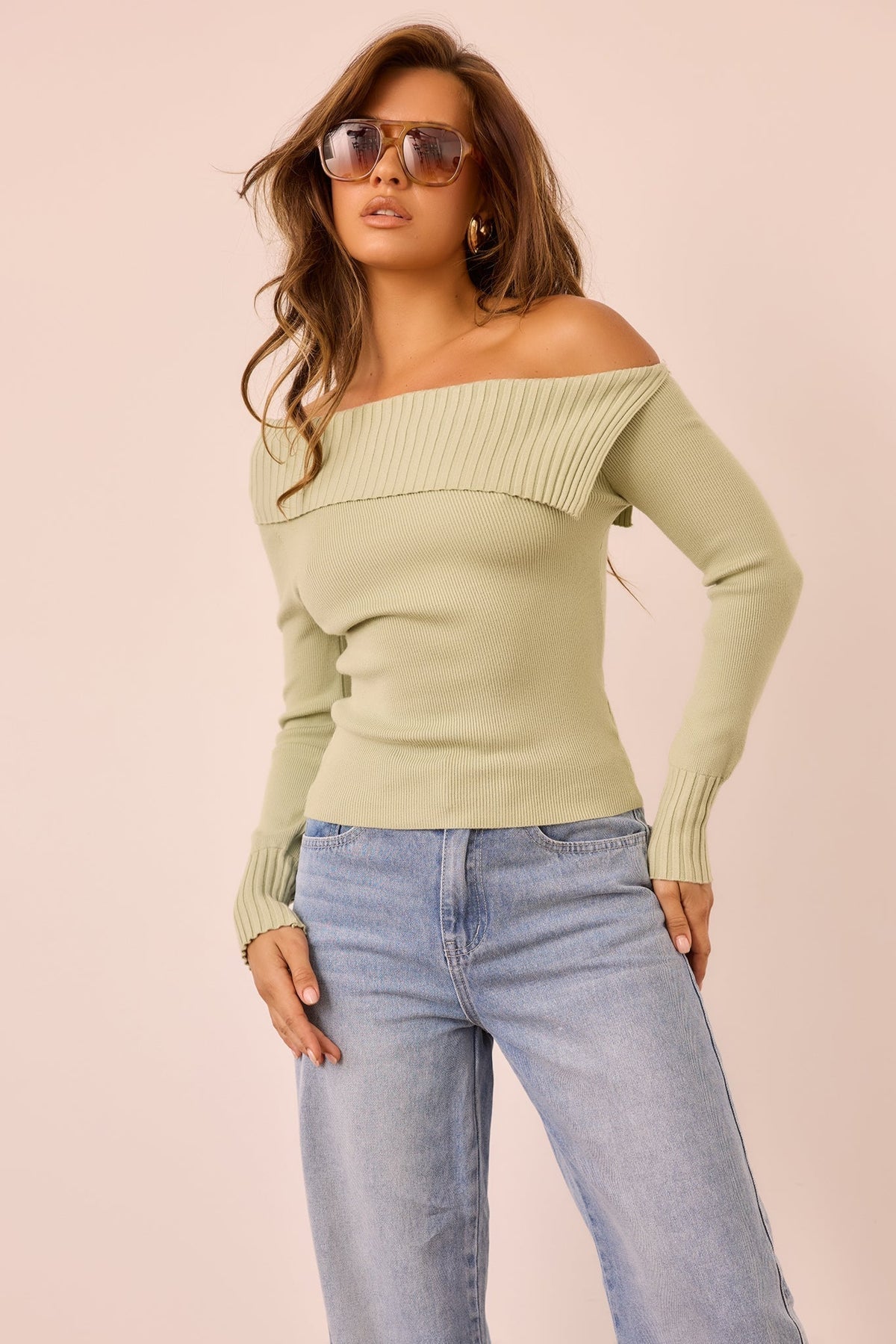 Soft Touch Knit Top - Sage